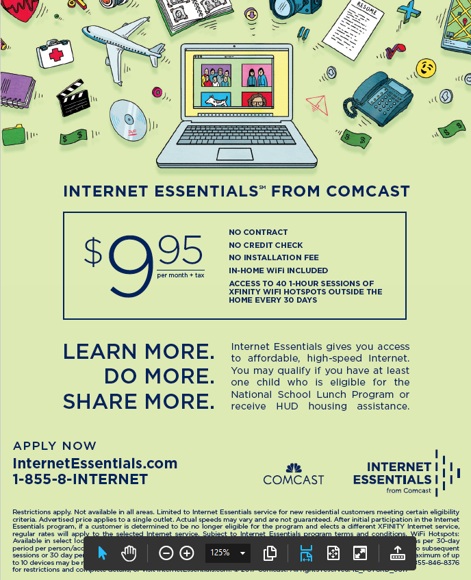Comcast's Internet Essentials: Broadband Adoption Program for Low-Income Households